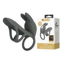 Pretty Love Master Ring - Matty Vibrating Couples Cock Ring Sleeve (Grey)